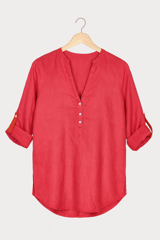 Lucia Pure Natural Linen SOLID COLOR SHIRT P C Crafts