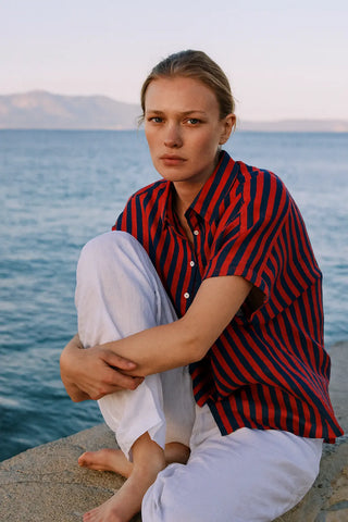 IVY PURE NATURAL LINEN SCARLET SKYLINE SHIRT P C Crafts