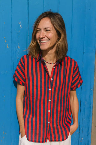 IVY PURE NATURAL LINEN SCARLET SKYLINE SHIRT P C Crafts