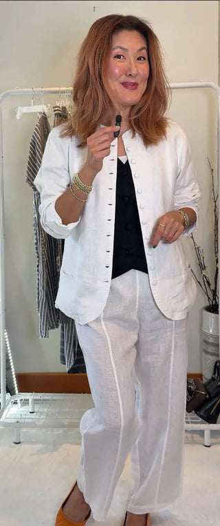 Sophia Full Sleeve Linen Jacket P C Crafts