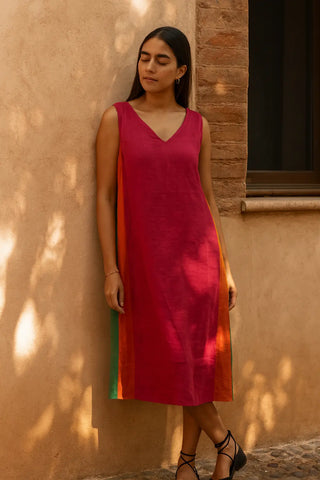 ARALA PURE NATURAL LINEN SLEEVELESS CLASSIC DRESS P C Crafts