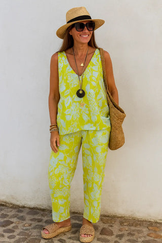 ALMA PURE NATURAL LINEN RAINBOW FUSTION CO-ORD SET P C Crafts