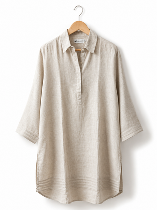 ARIA Sand Beige Premium Linen Dress for Women | FABULOUS! Linen