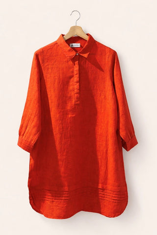 Orange Premium Linen Dresses for Women — Effortless Luxury for India & Global Summers-Aria Dress