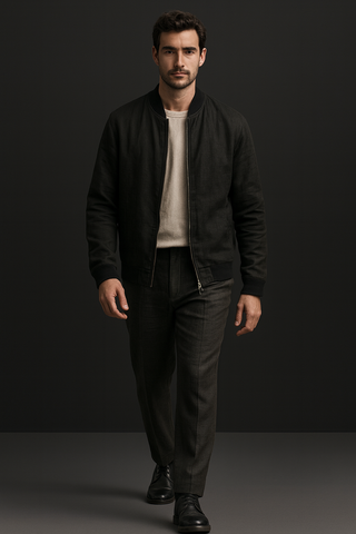 RIVIERO Linen Jacket. Understated. Refined. Unmistakably luxurious — The RIVIERO Linen Jacket defines modern quiet luxury for men. P C Crafts