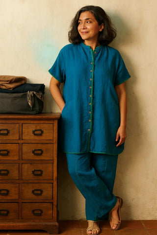 CALISTA PURE NATURAL LINEN SOLID COLOR CO-ORD SET P C Crafts