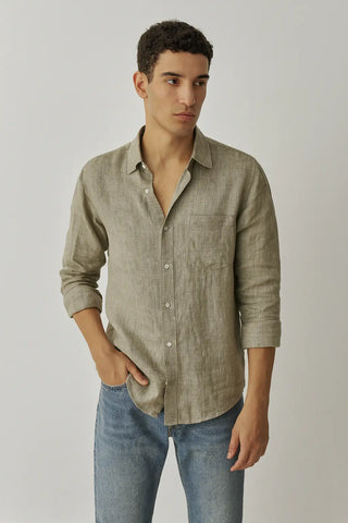 Francesco Men Natural Linen Olive Shirt P C Crafts