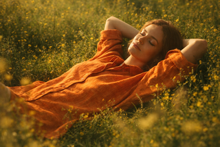 NARLA Premium Linen Co-Ord Set — Sunlit Orange with a Touch of Mediterranean Luxury