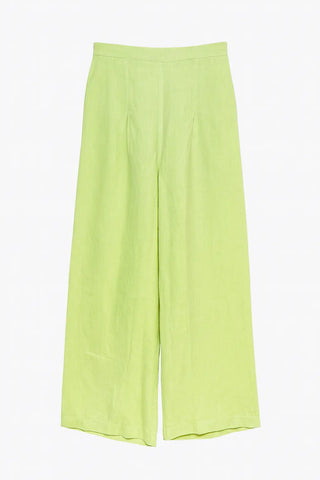 DAY PURE NATURAL LINEN PLEATED WAIST FLOOD PANTS P C Crafts