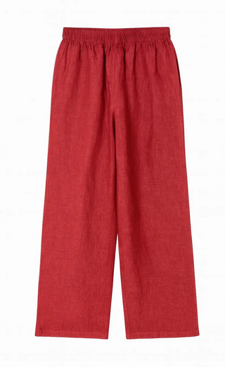 DAY PURE NATURAL LINEN PLEATED WAIST FLOOD PANTS P C Crafts