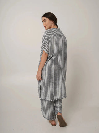 GABRIELLA PURE NATURAL LINEN  WHIPCORD STRIPE WEAVE PANT P C Crafts