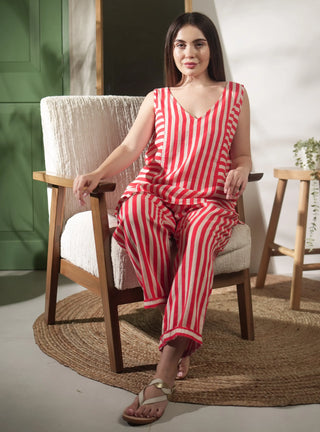 ALMA PURE NATURE LINEN STRIPED SUNSET TANK TOP P C Crafts