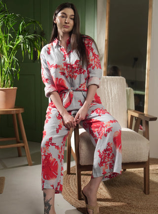 ELLA PURE NATURAL LINEN ORANGE BLOSSOM CO-ORD SET P C Crafts