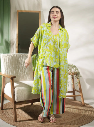 ELLA PURE NATURAL LINEN RAINBOW FUSION PRINTED PANTS P C Crafts