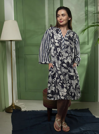 AURA PURE NATURAL LINEN AZURE GARDEN DRESS P C Crafts