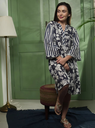 AURA PURE NATURAL LINEN AZURE GARDEN DRESS P C Crafts