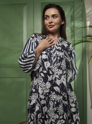 AURA PURE NATURAL LINEN AZURE GARDEN DRESS P C Crafts