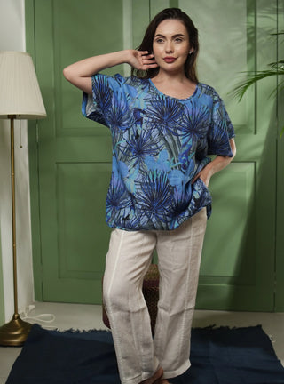 NEO PURE NATURAL LINEN PALM PETALS TUNIC P C Crafts