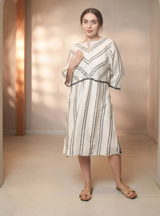 ENZA PURE NATURAL LINEN BEDFORD STRIPE DRESS P C Crafts