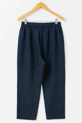 ESTELLE  PURE NATURAL LINEN PANT WITH ZIPPER AND BUTTON P C Crafts