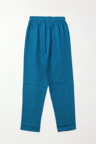 ESTELLE  PURE NATURAL LINEN PANT WITH ZIPPER AND BUTTON P C Crafts