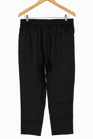 Black Lucia Shirt Premium Natural Linen Co-ord Set