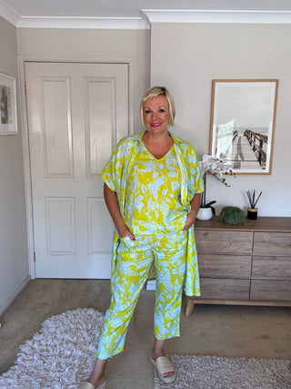 OMERALA SHACKET PURE NATURAL LINEN LEAFY SERENITY DRESS P C Crafts