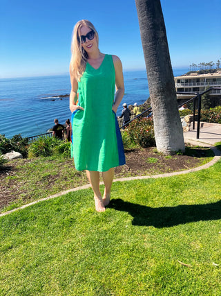 ARALA PURE NATURAL LINEN SLEEVELESS CLASSIC DRESS P C Crafts