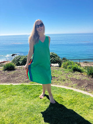 ARALA PURE NATURAL LINEN SLEEVELESS CLASSIC DRESS P C Crafts