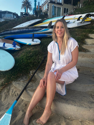 BAIA PURE NATURAL LINEN SOLID COLOR RAGLEEN SLEEVE DRESS P C Crafts