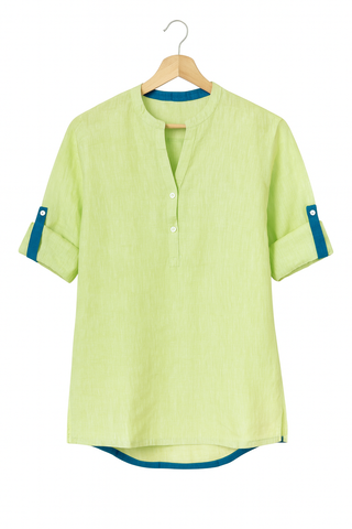 Lucia Pure Natural Linen SOLID COLOR SHIRT P C Crafts