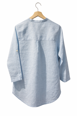 Sky Blue Linen Shirt for Women | Premium Breathable Summer Top