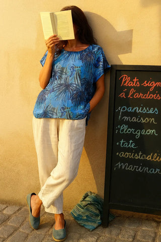 NEO PURE NATURAL LINEN PALM PETALS TUNIC P C Crafts