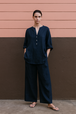 LUCIA PURE NATURAL LINEN CO-ORD SET P C Crafts