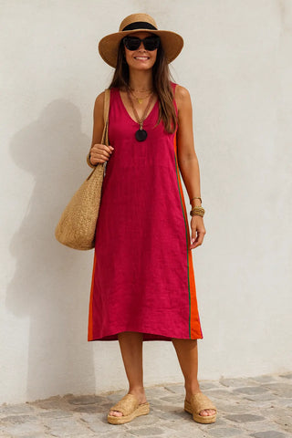 ARALA PURE NATURAL LINEN SLEEVELESS CLASSIC DRESS P C Crafts