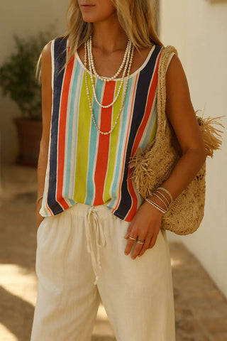 SERA PURE NATURAL LINEN RAINBOW FUSION TANK TOP P C Crafts