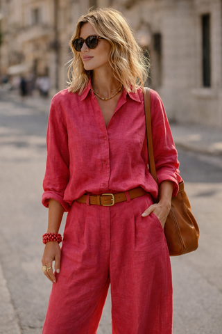 NARLA PREMIUM PURE LINEN CLASSIC SHIRT