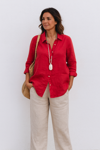 NARLA PREMIUM PURE LINEN CLASSIC SHIRT P C Crafts