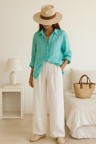 NARLA PURE NATURAL LINEN CLASSIC SHIRT P C Crafts