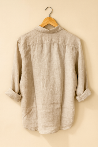 NARLA Sand Beige Linen Co-Ord Set for Women | Premium Natural Linen Matching Set | FABULOUS! Linen