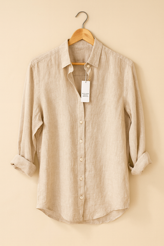 NARLA Sand Beige Linen Co-Ord Set for Women | Premium Natural Linen Matching Set | FABULOUS! Linen
