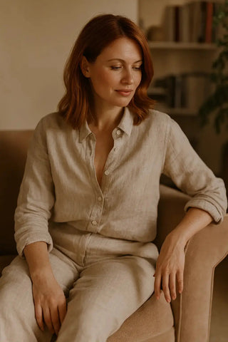 NARLA PURE NATURAL LINEN CLASSIC SHIRT P C Crafts