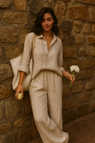 NARLA PURE NATURAL LINEN CLASSIC SHIRT P C Crafts