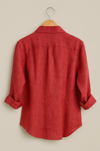 Narla Pure Natural Linen Classic Shirt | Sustainable Handmade Linen by P C Crafts P C Crafts