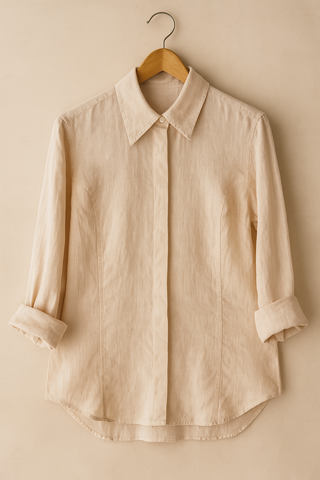 ALICE PURE NATURAL LINEN SOLID COLOR CO-ORD SET