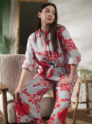 ESME PURE NATURAL LINEN ORANGE BLOSSOM SHIRT P C Crafts