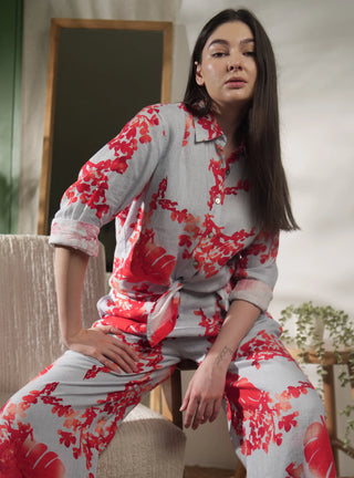 ESME PURE NATURAL LINEN ORANGE BLOSSOM SHIRT P C Crafts