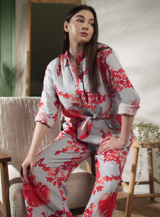 ESME PURE NATURAL LINEN ORANGE BLOSSOM SHIRT P C Crafts