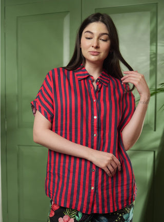 IVY PURE NATURAL LINEN SCARLET SKYLINE SHIRT P C Crafts