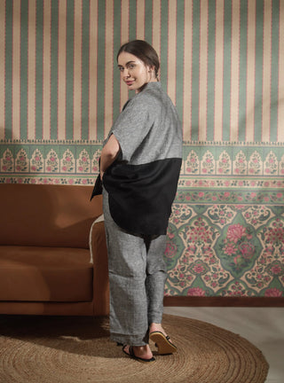 VIVA PURE NATURAL LINEN COLOR BLOCK SHIRT P C Crafts